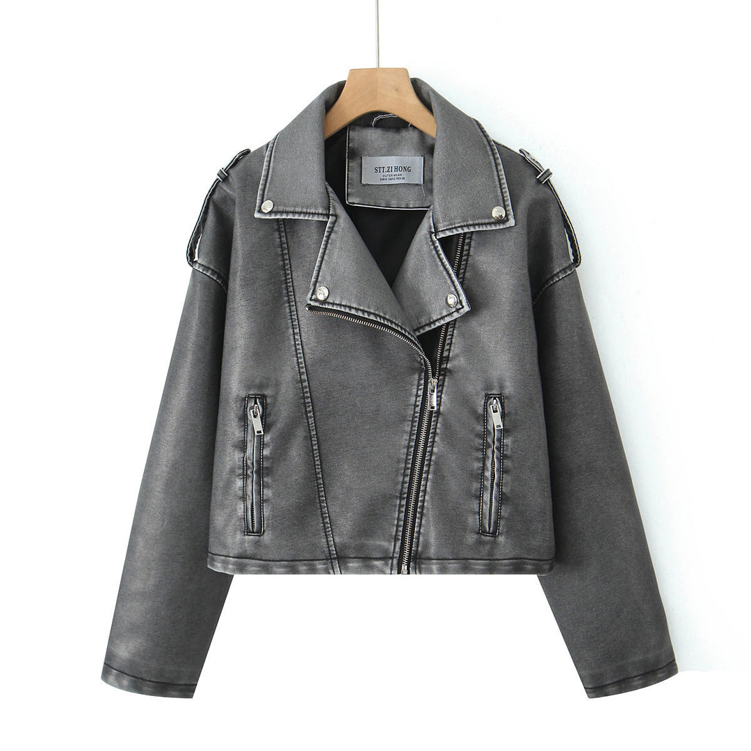 Miranda | Faux Leather Moto Jacket for Women