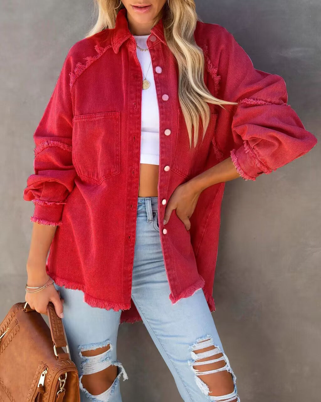 Charlotte | Oversized Denim Shirt Jacket for Women