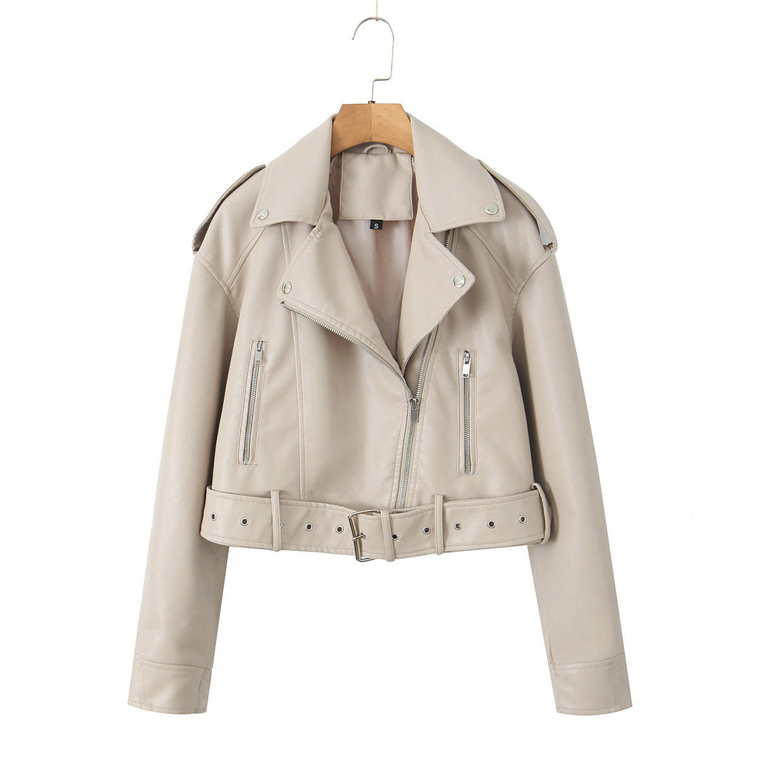 Lucille | Faux Leather Moto Jacket for Women