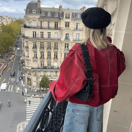 Noelle | Oversized Two-Tone Bomber Jacket for Women