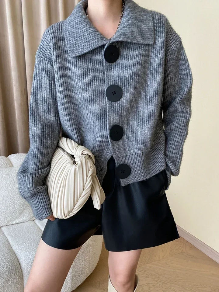 Veronica | Oversized Ribbed Cardigan for Women
