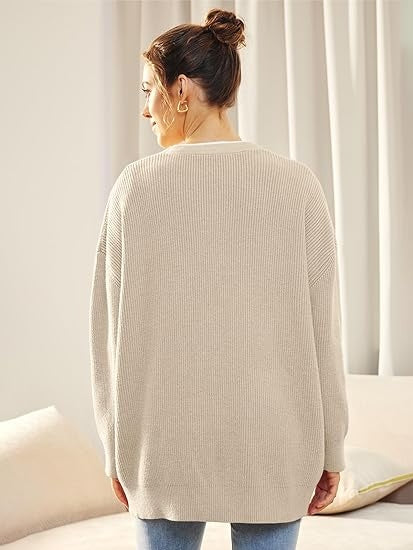 Eva | Oversized V-Neck Cardigan for Women