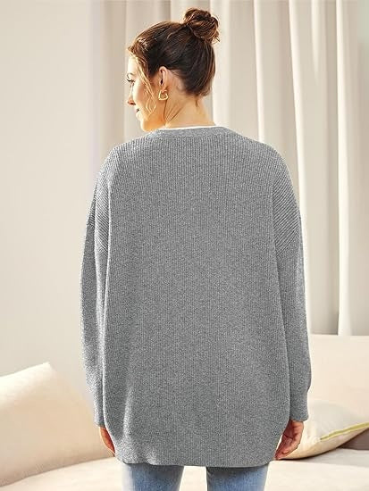 Eva | Oversized V-Neck Cardigan for Women