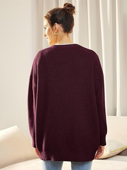 Eva | Oversized V-Neck Cardigan for Women