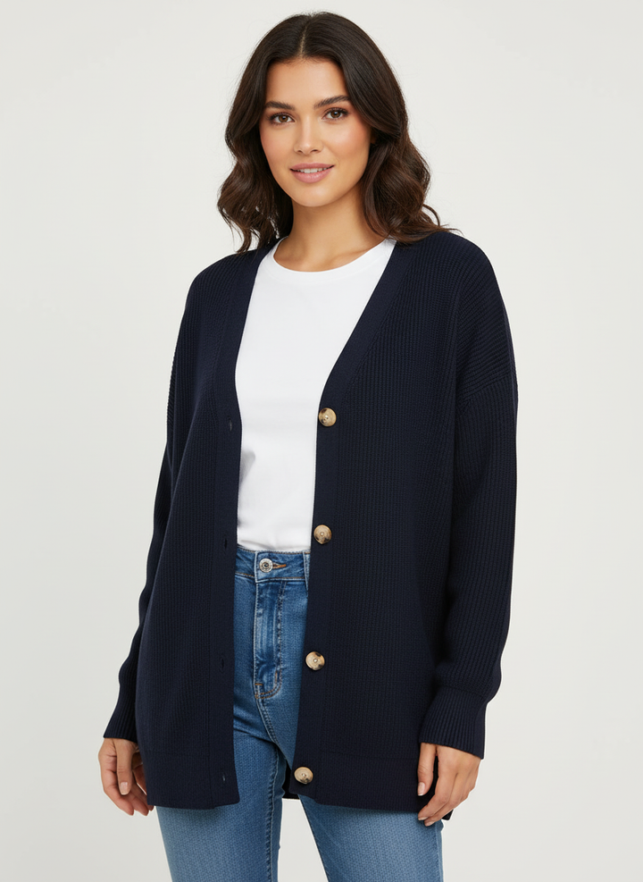 Eva | Oversized V-Neck Cardigan for Women