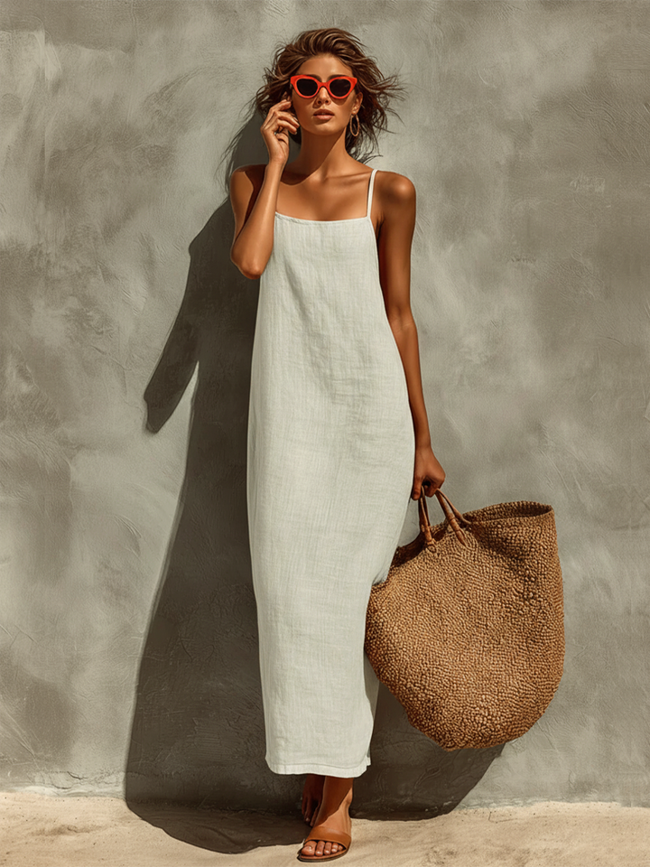 Red Linen Dress | Casual Dress