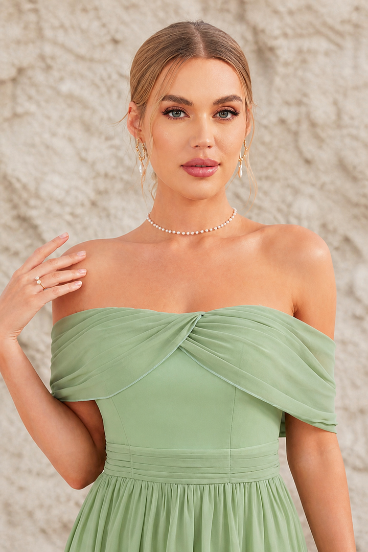 Sage Green Backless Dress