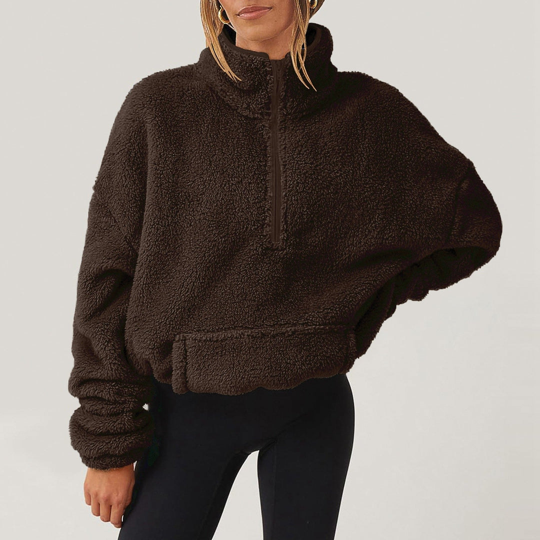 Cara | Half-Zip Fluffy Sweater for Women