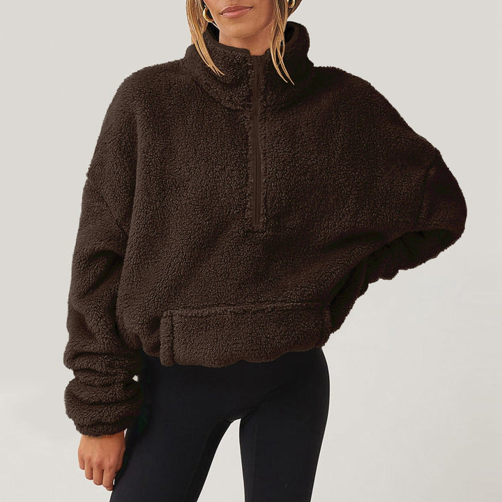 Cara | Half-Zip Fluffy Sweater for Women