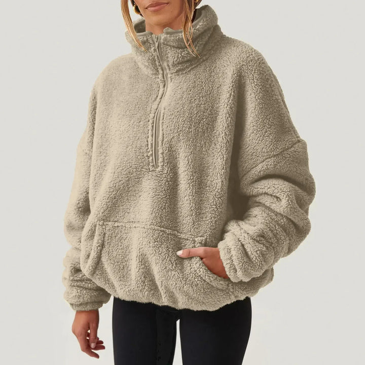 Cara | Half-Zip Fluffy Sweater for Women