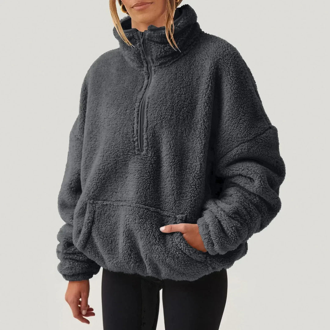 Cara | Half-Zip Fluffy Sweater for Women