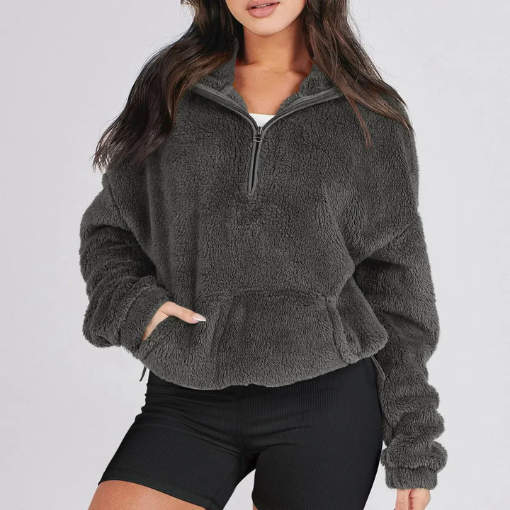 Cara | Half-Zip Fluffy Sweater for Women