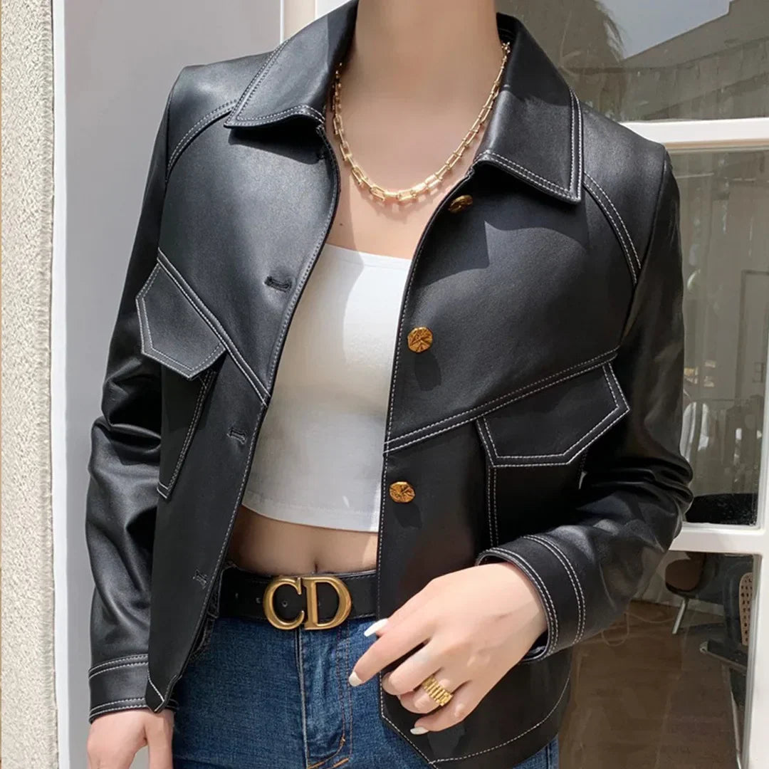 Courtney | Faux Leather Jacket for Women