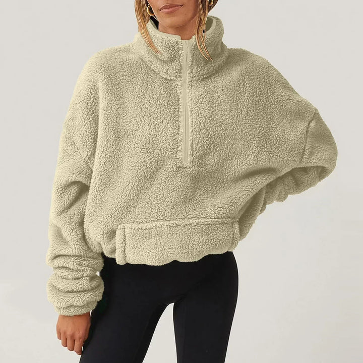Cara | Half-Zip Fluffy Sweater for Women