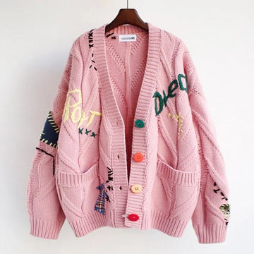 Lena | Chunky Knit Button-Front Cardigan for Women
