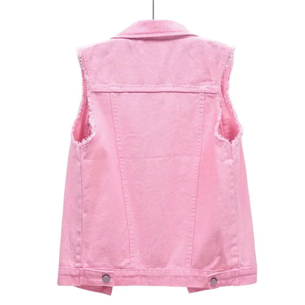 Phoebe | Button-Front Sleeveless Denim Gilet for Women