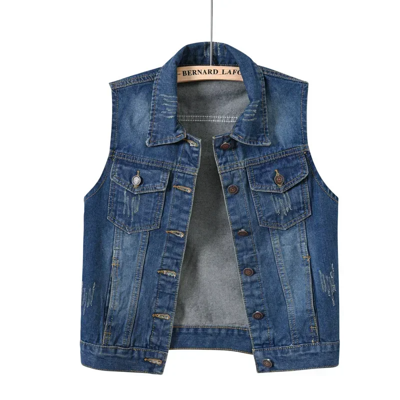 Phoebe | Button-Front Sleeveless Denim Gilet for Women