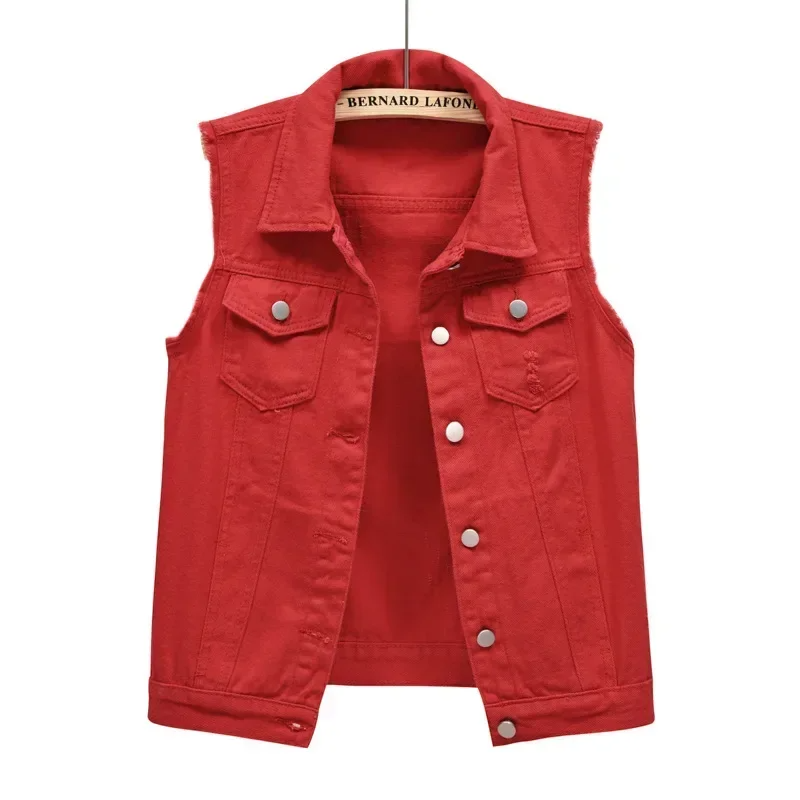 Phoebe | Button-Front Sleeveless Denim Gilet for Women