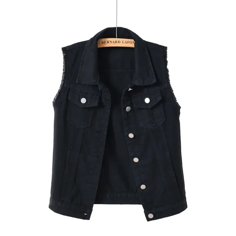 Phoebe | Button-Front Sleeveless Denim Gilet for Women