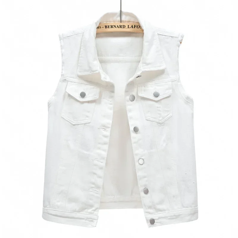 Phoebe | Button-Front Sleeveless Denim Gilet for Women