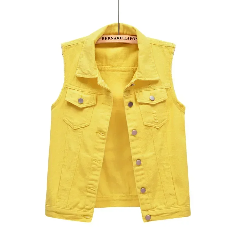 Phoebe | Button-Front Sleeveless Denim Gilet for Women