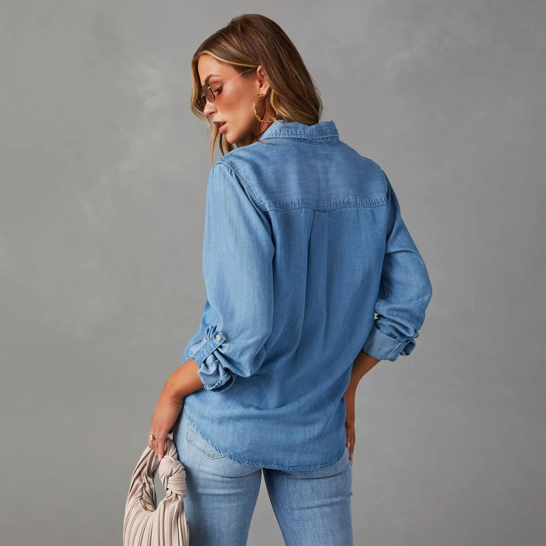 Matilda | Button-Front Denim Shirt for Women