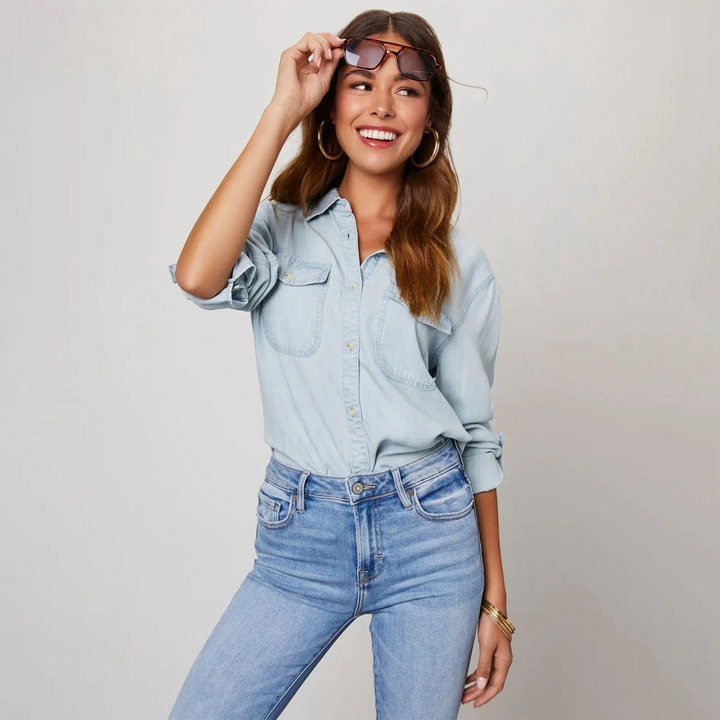 Matilda | Button-Front Denim Shirt for Women