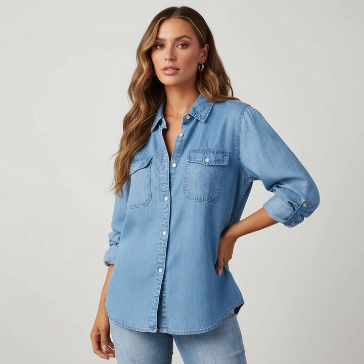 Matilda | Button-Front Denim Shirt for Women