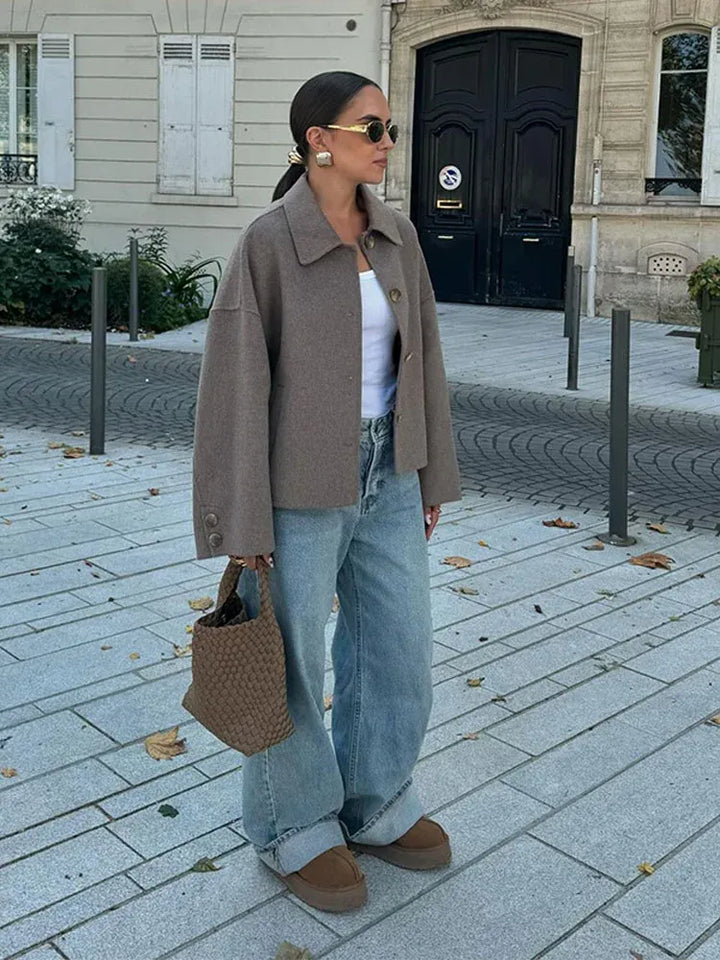Cordelia | Cropped Short Wool Coat for Women