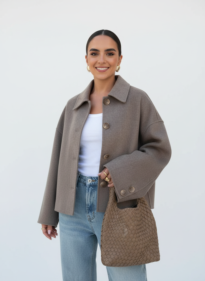 Cordelia | Cropped Short Wool Coat for Women