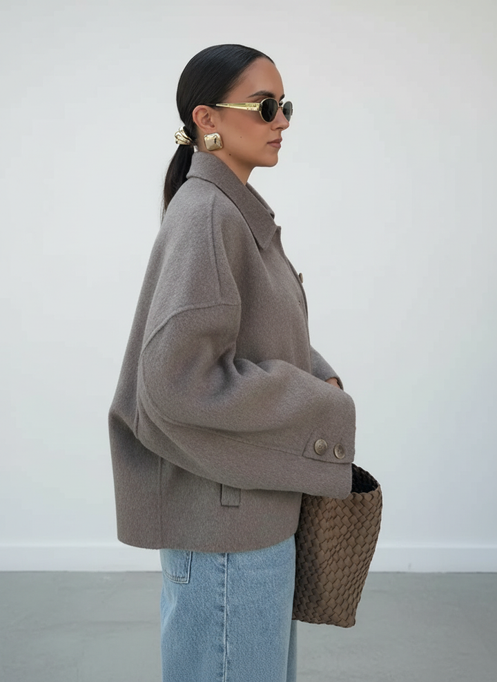 Cordelia | Cropped Short Wool Coat for Women