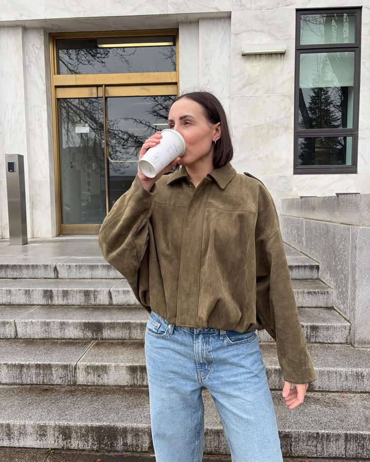 Cassandra | Suede Oversized Jacket for Women
