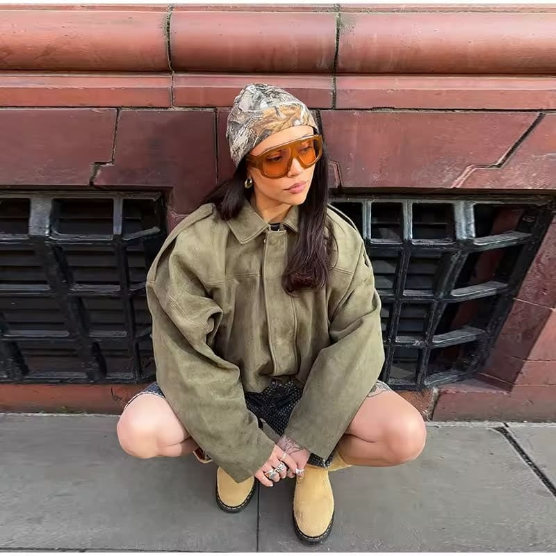 Cassandra | Suede Oversized Jacket for Women