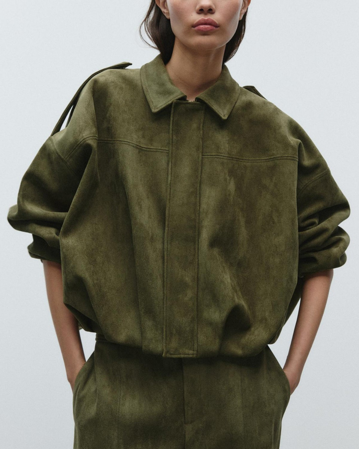Cassandra | Suede Oversized Jacket for Women