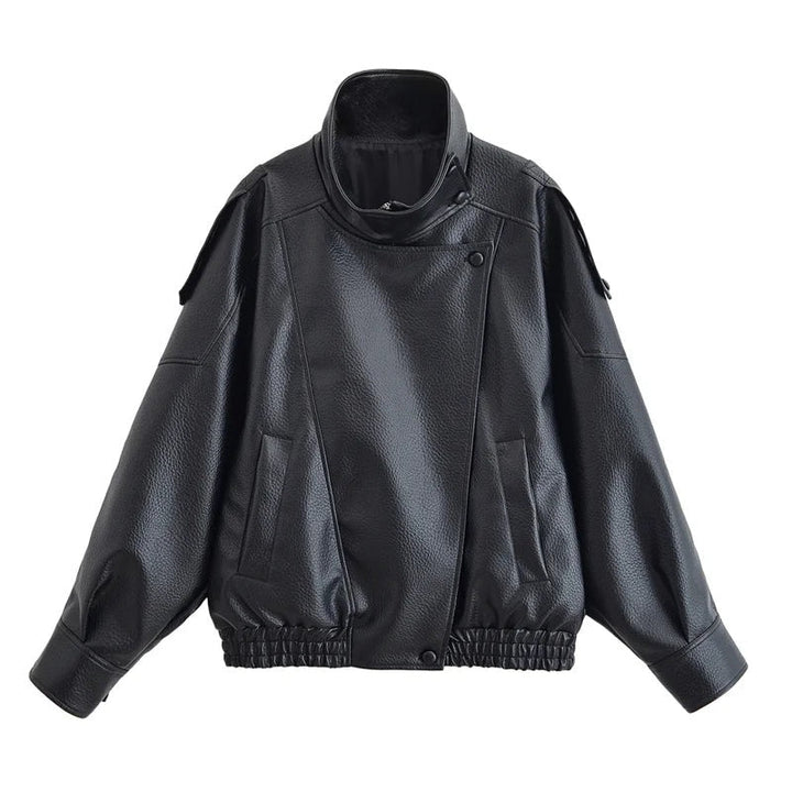 Philippa | Sleek Faux Leather Jacket for Women