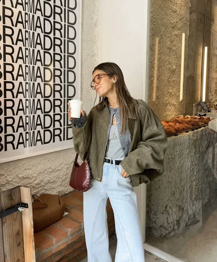 Melody | Suede Oversized Jacket for Women