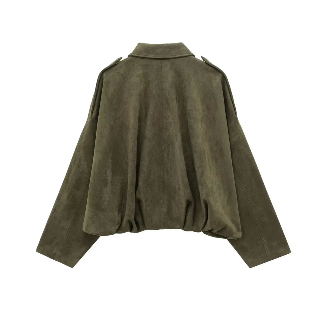 Melody | Suede Oversized Jacket for Women