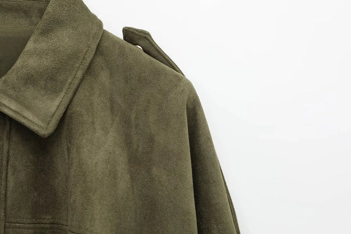 Melody | Suede Oversized Jacket for Women