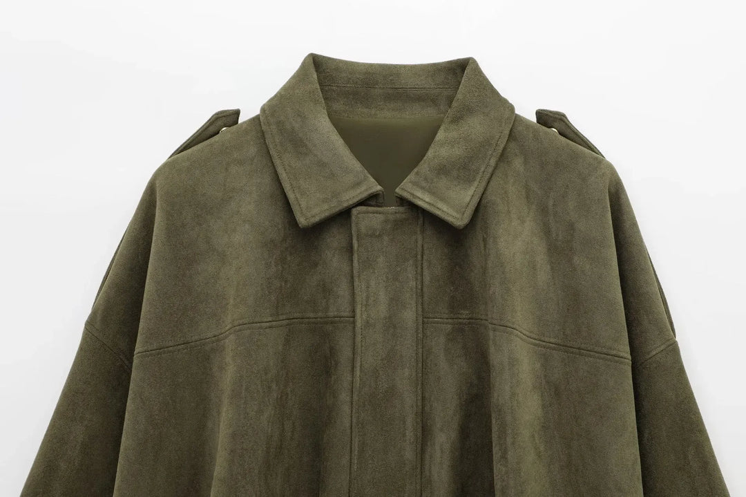 Melody | Suede Oversized Jacket for Women