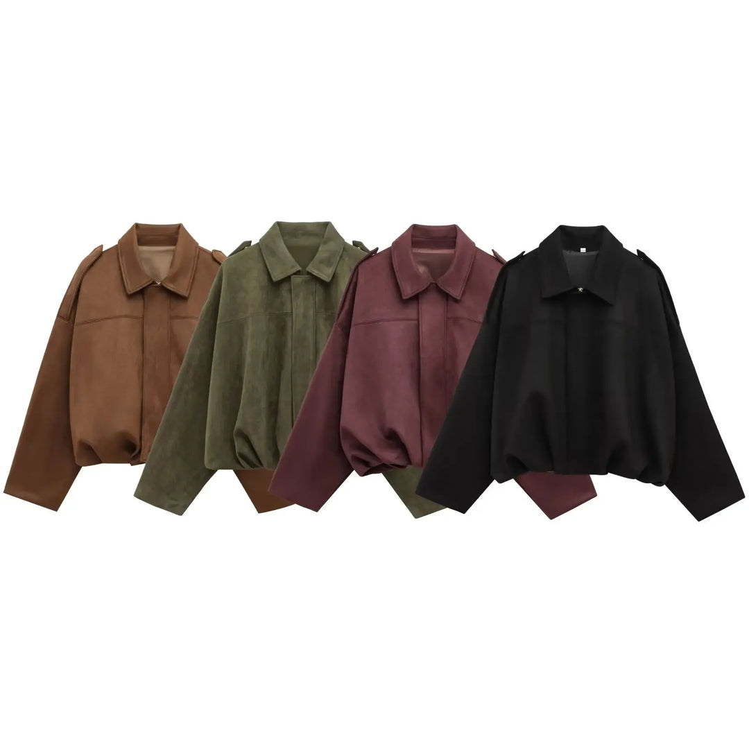 Melody | Suede Oversized Jacket for Women