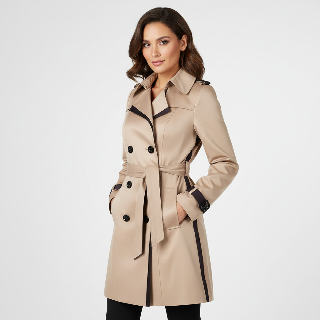 Eliza | Double-Breasted Belted Trench Coat for Women
