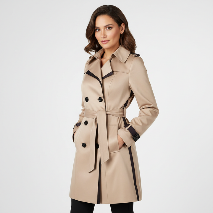 Eliza | Double-Breasted Belted Trench Coat for Women