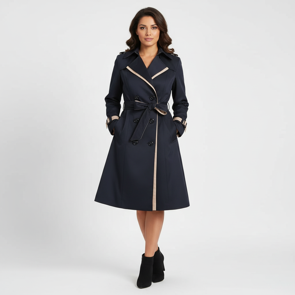 Eliza | Double-Breasted Belted Trench Coat for Women