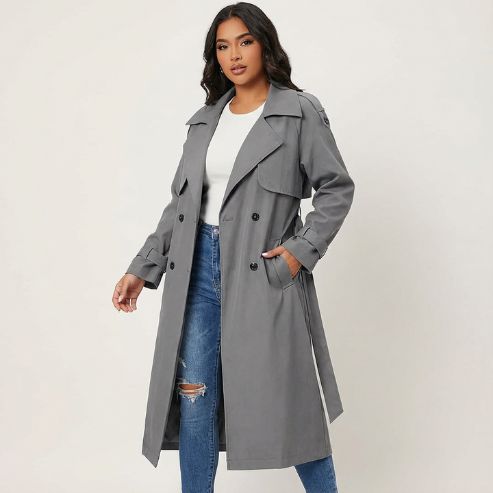 Diana | Long Belted Trench Coat for Women