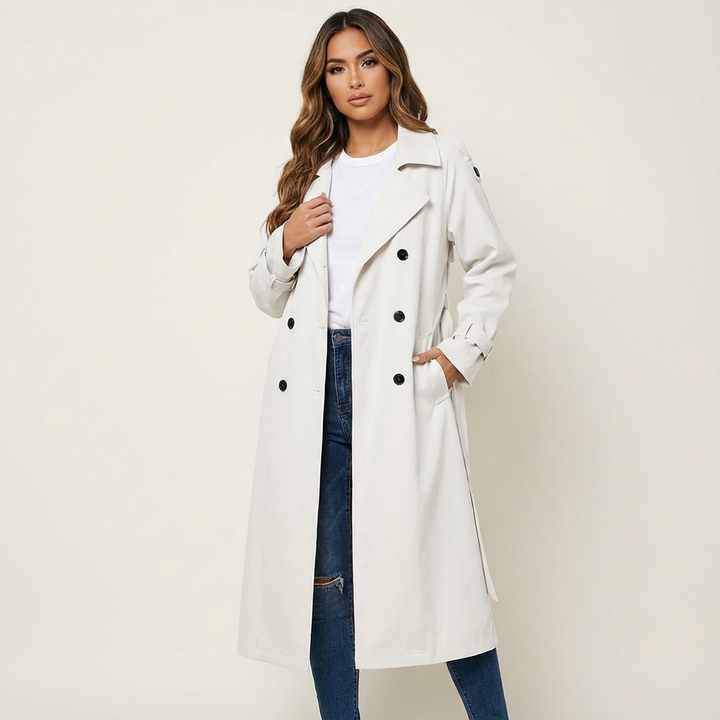 Diana | Long Belted Trench Coat for Women