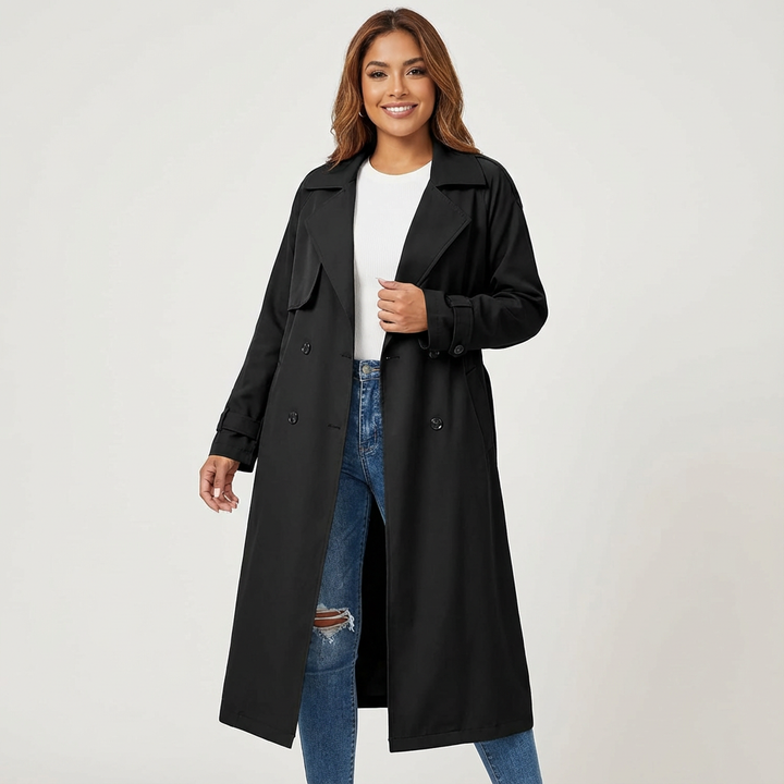 Diana | Long Belted Trench Coat for Women