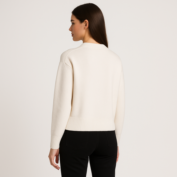 Nova | Heart Print Sweater for Women