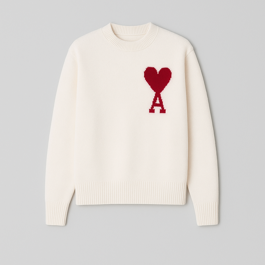 Nova | Heart Print Sweater for Women