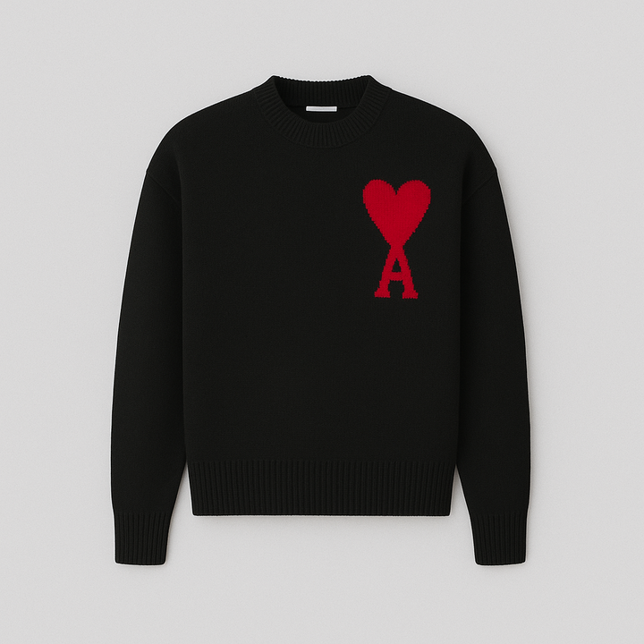 Nova | Heart Print Sweater for Women