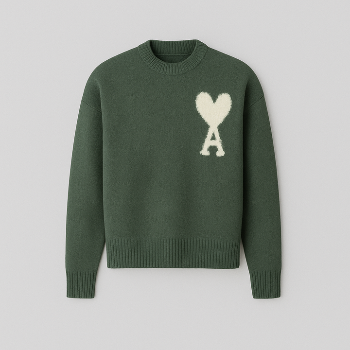 Nova | Heart Print Sweater for Women